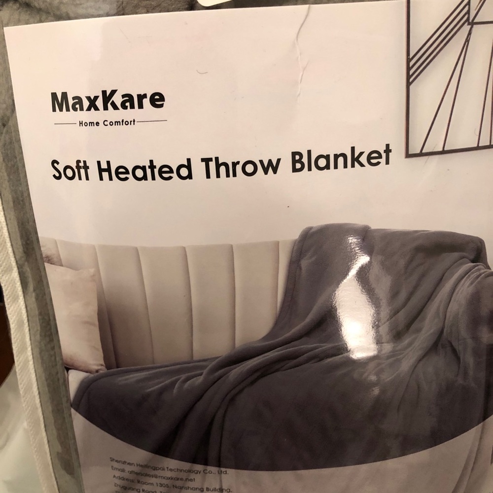 New gray electric heated blanket